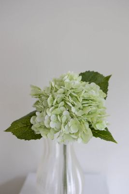 Artificial Hydrangea Light Green Bloom
