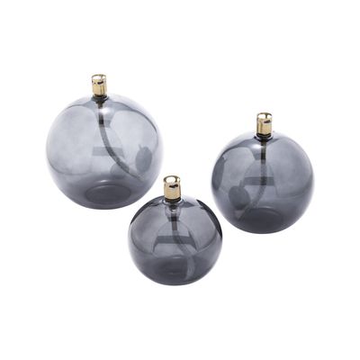 Peri Living Oljelampe Round-Smoked-Chrome. Ø9