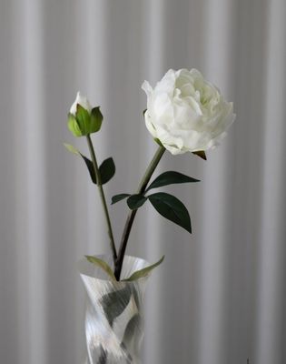 Artificial Closed Peony - White