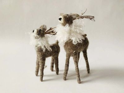 Filt hjort m kvisthorn L h 21 cm